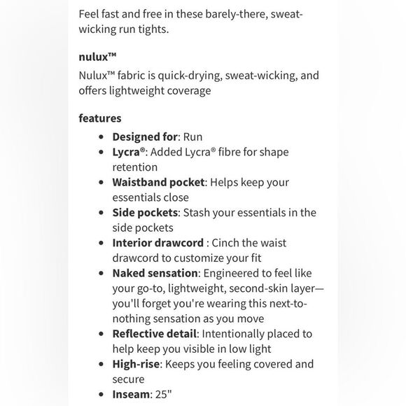 ….Lululemon Fast and Free Tight II 25" Nulux Golden Lime - Picture 5 of 14